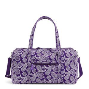 Vera Bradley Large Travel Duffel Purple/White Paisley